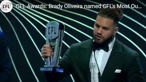 Classy Oak Park Alumnus Brady Oliveira Wins CFL Award For Most ...